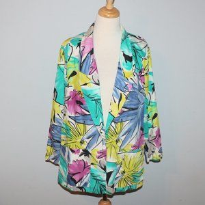 Vintage Personal II M/L Bold and Bright Cotton Blend Jacket Blazer